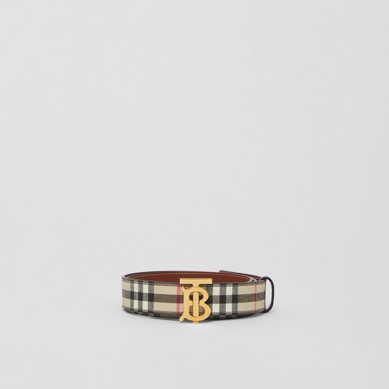 Reversible Monogram Motif Vintage Check Belt 4