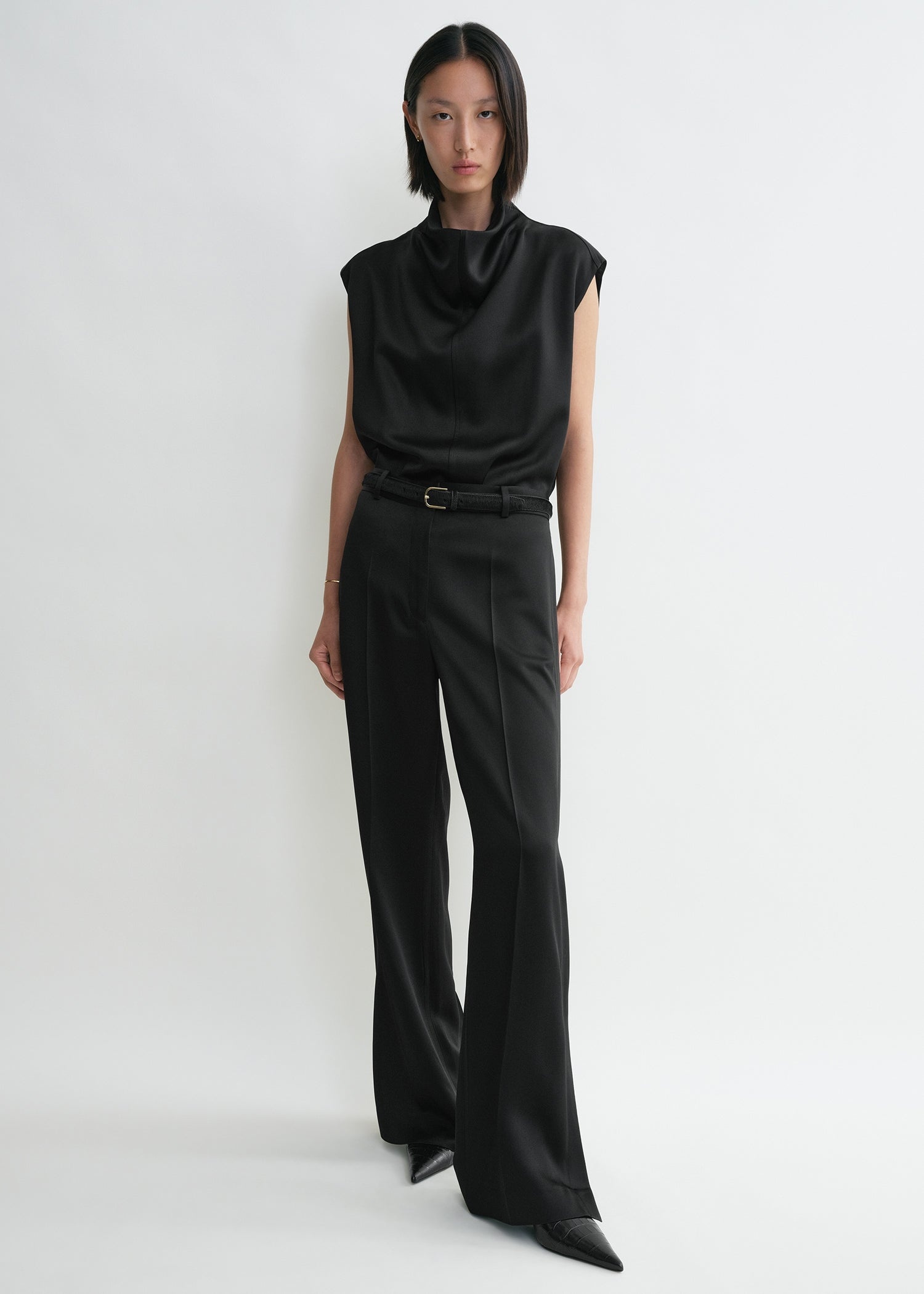 Cuff-slit trousers black - 3