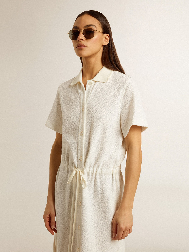 Polo dress in knitted cotton jersey 4