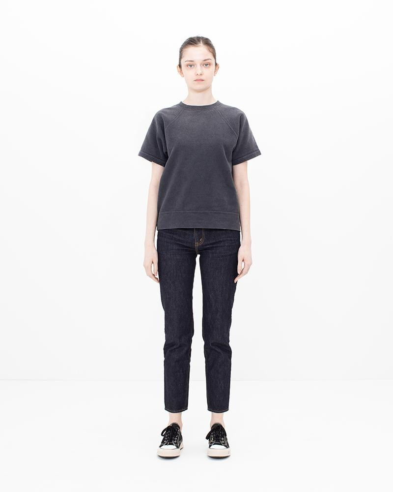 visvim RAGLAN SWEAT S/S CRASH W BLACK outlook