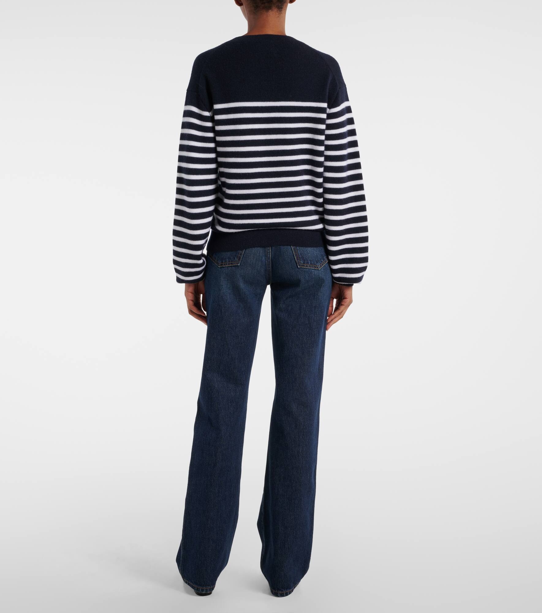 Viola striped cashmere-blend sweater - 3