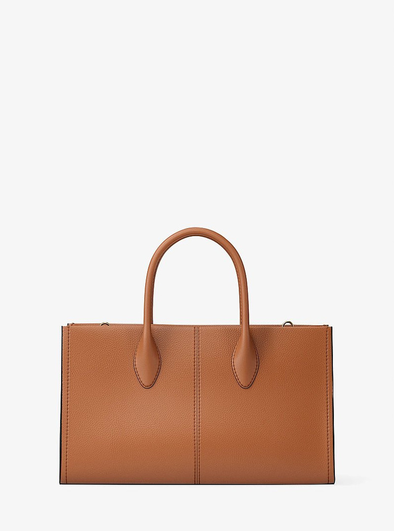 Mirella Medium Pebbled Leather Satchel 5