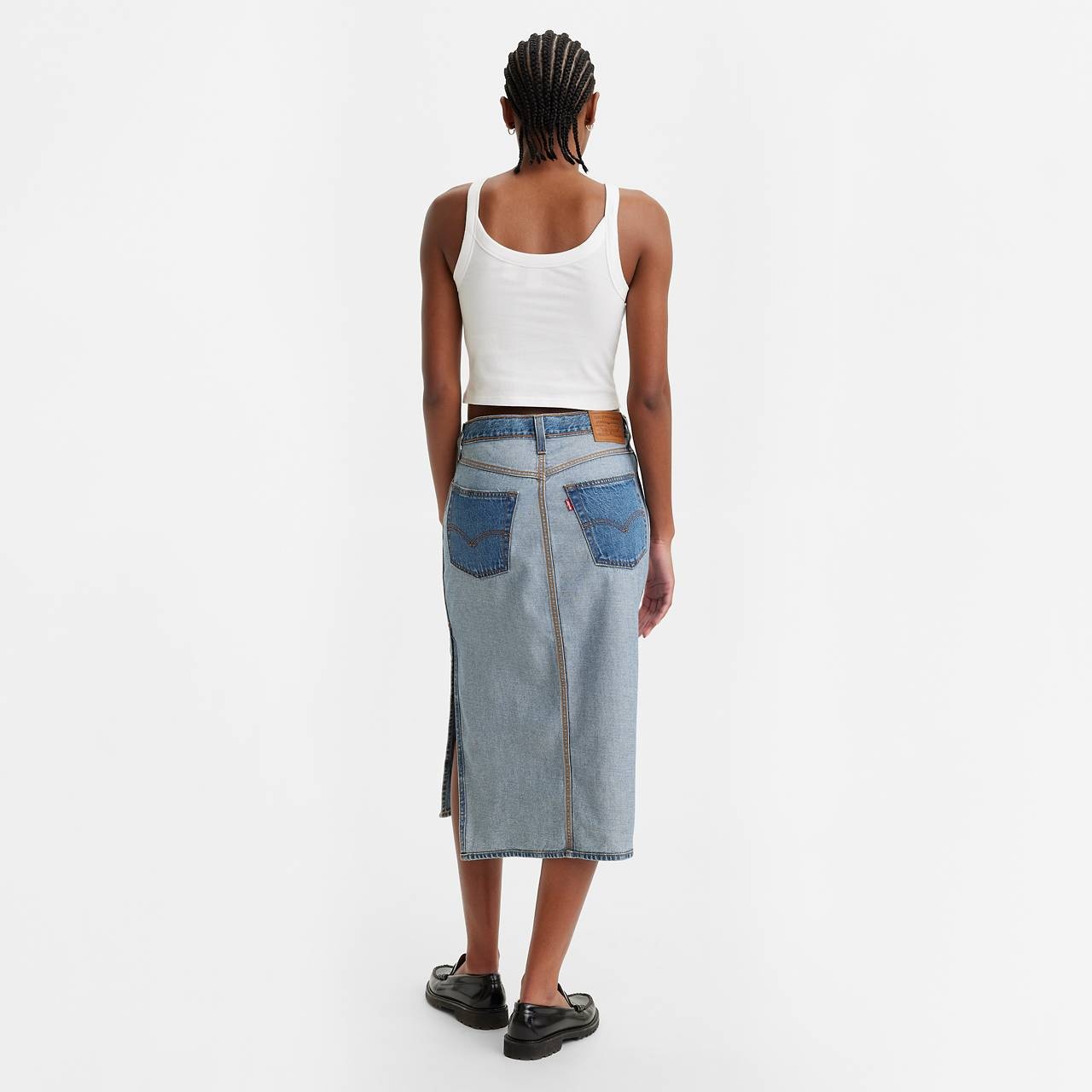 REVERSE SIDE SLIT SKIRT - 4