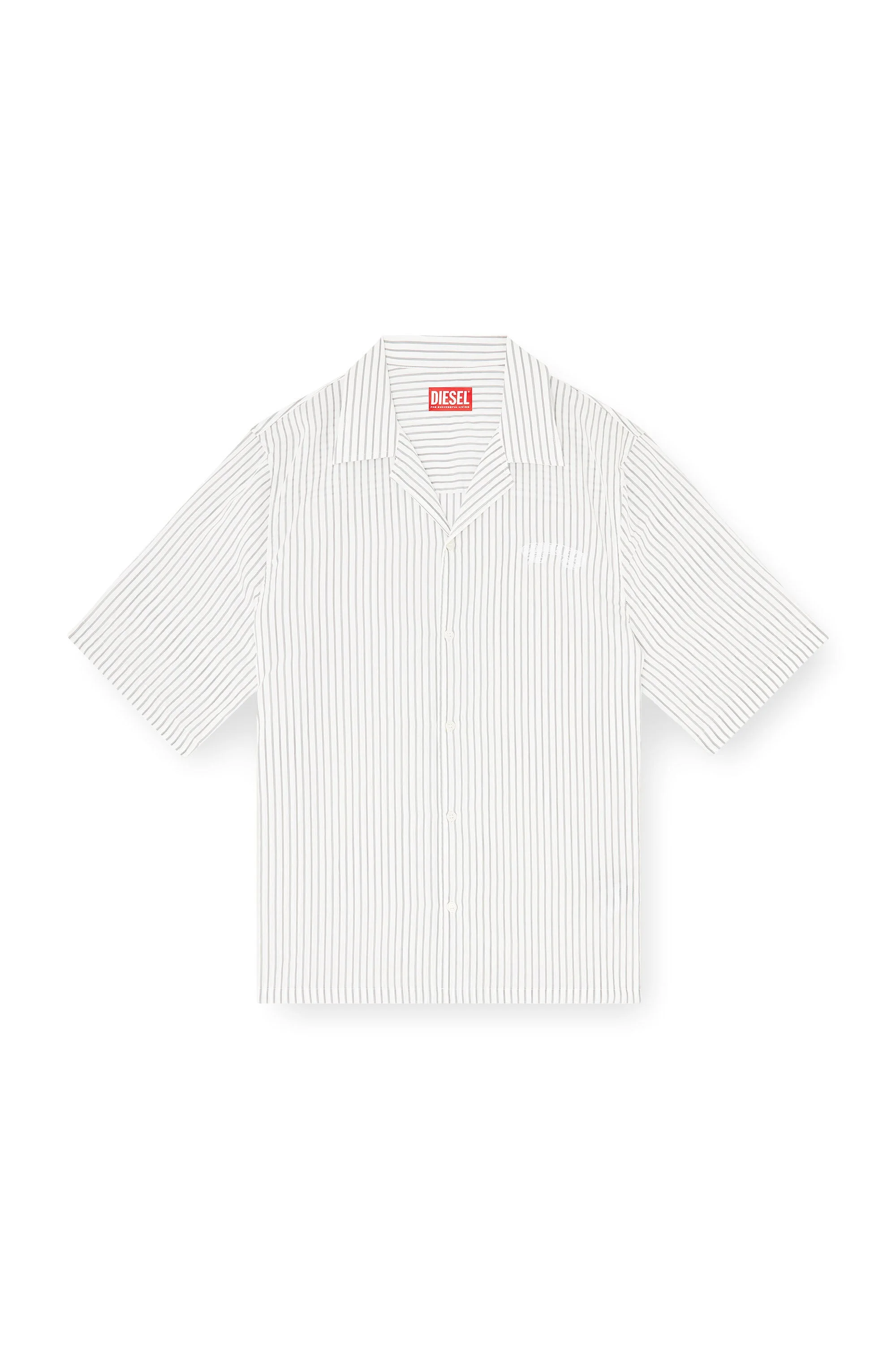 HALF-SLEEVE SHIRT IN PINSTRIPE MODAL - 1