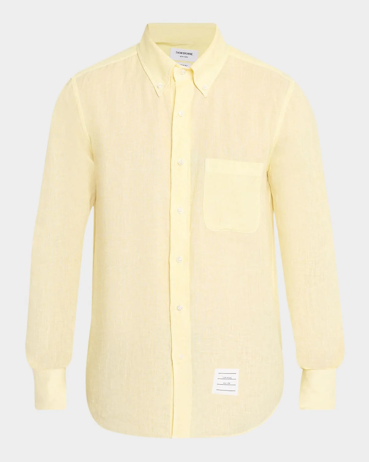 Men's Linen Garment Dyed Button-Down Shirt - 1