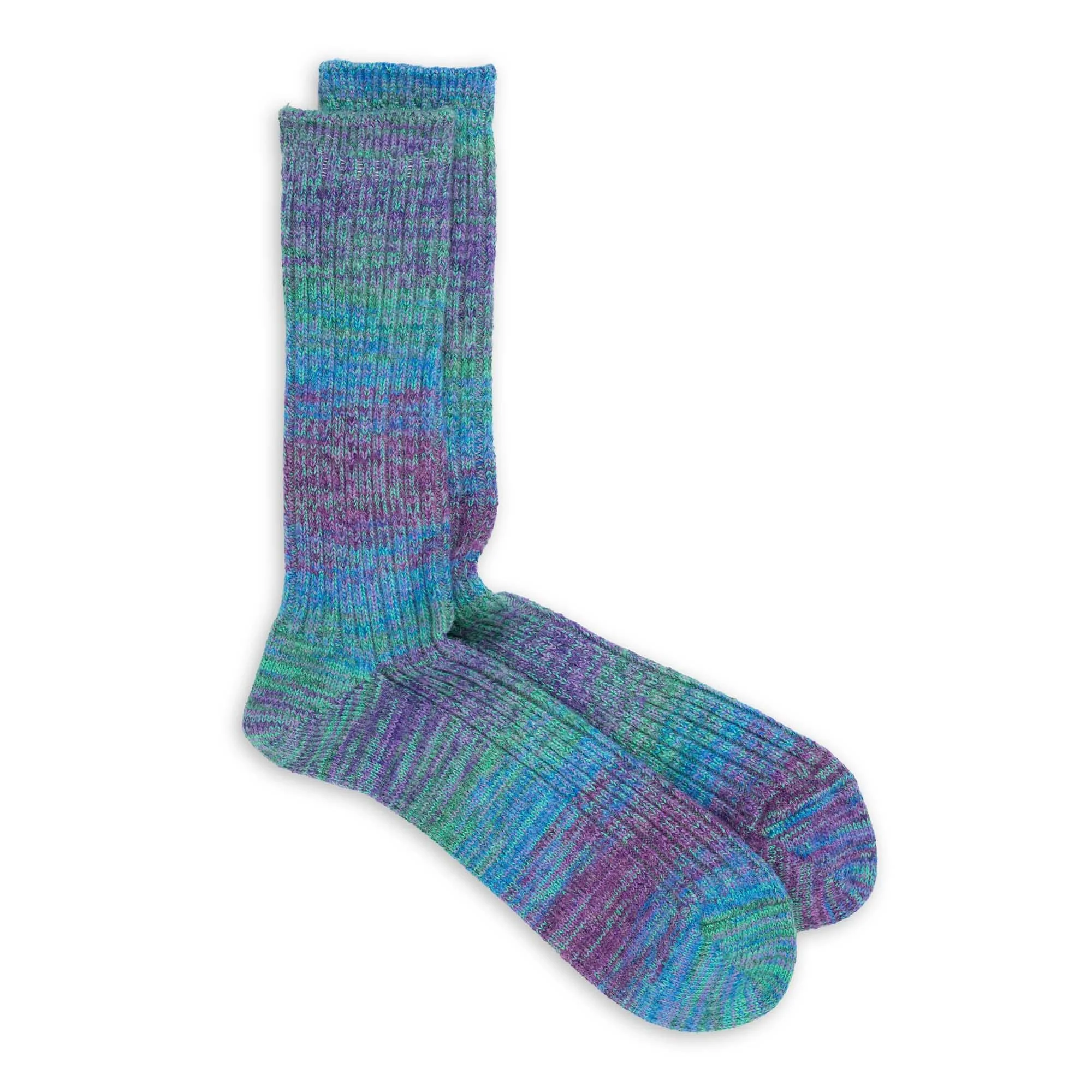 Anonymous Ism Splash Pattern Crew Sock Blue - 1