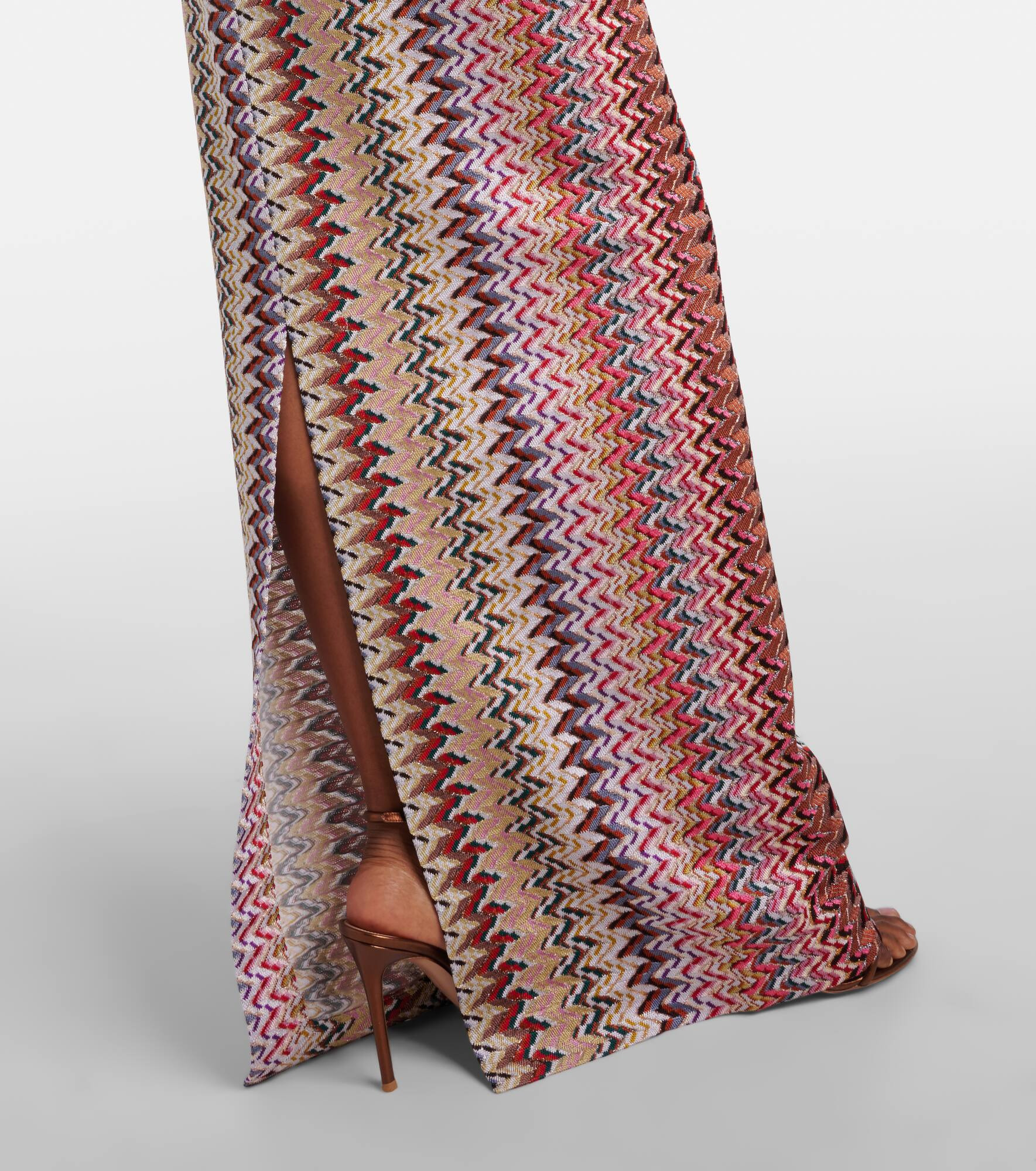Zigzag lamé maxi dress - 5