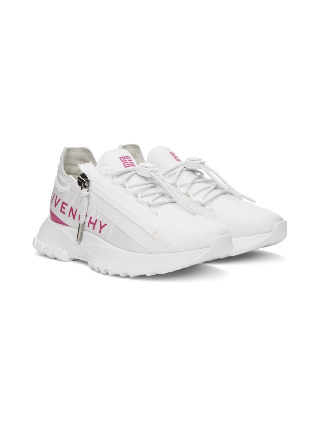 White & Pink Spectre Sneakers - 4