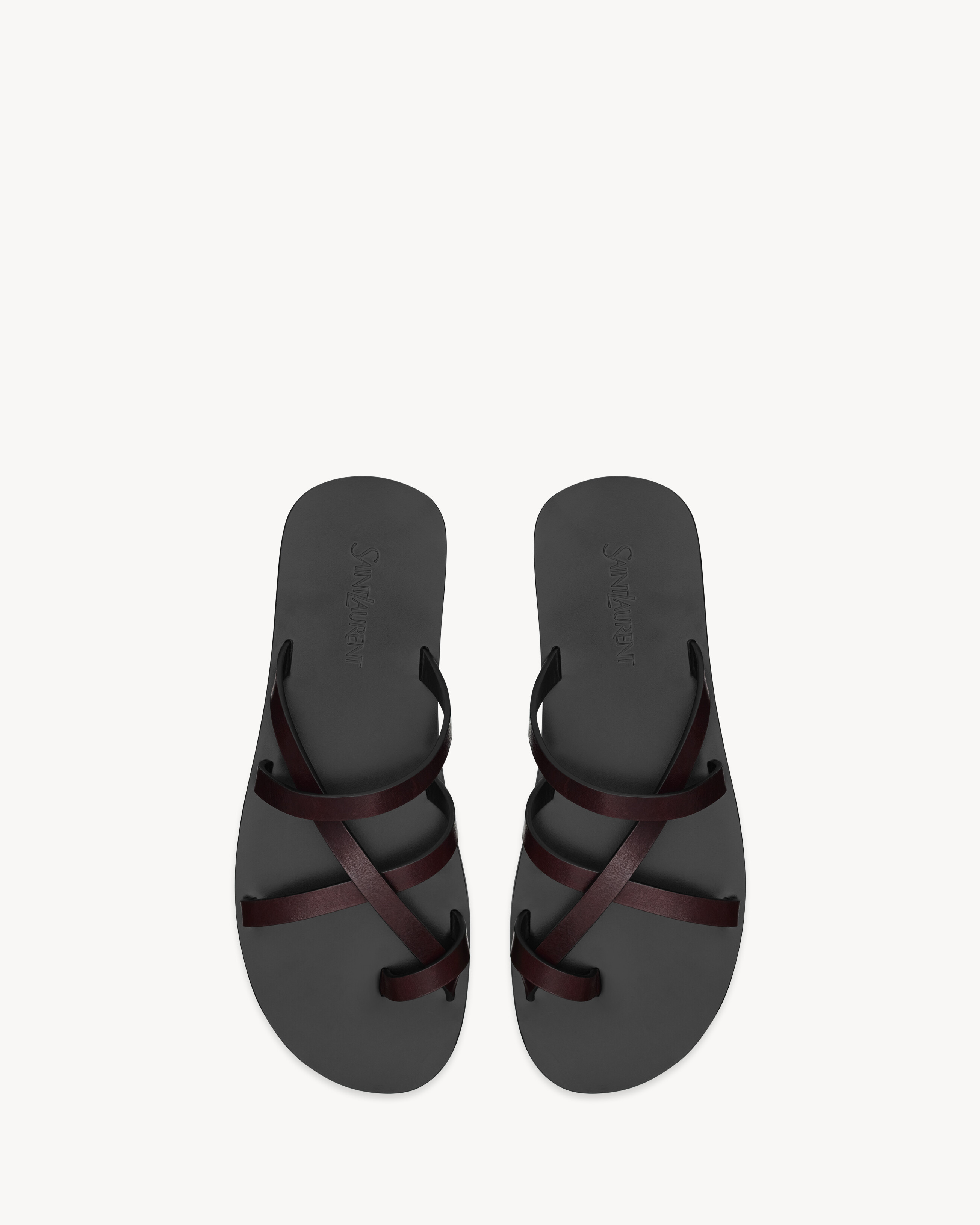 CULVER SLIDES IN SMOOTH LEATHER - 1