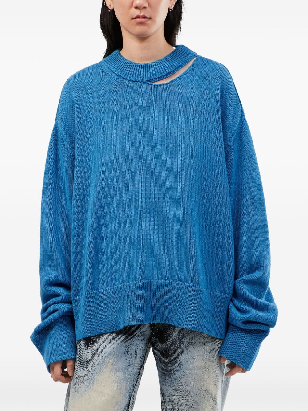 distressed knit sweater - 4