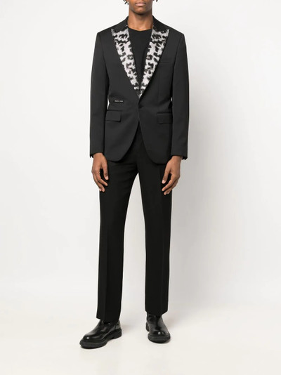 PHILIPP PLEIN leopard-pattern embellished blazer outlook