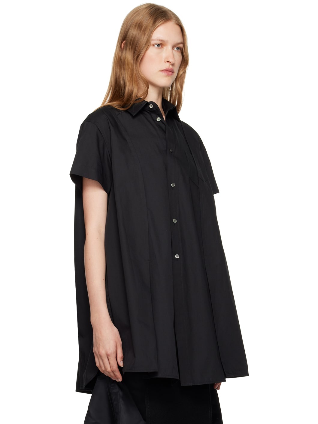 Black Paneled Shirt - 2