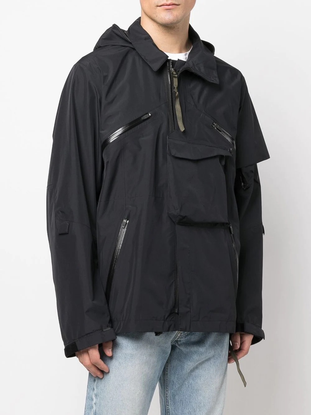 zip-detail hooded jacket - 4