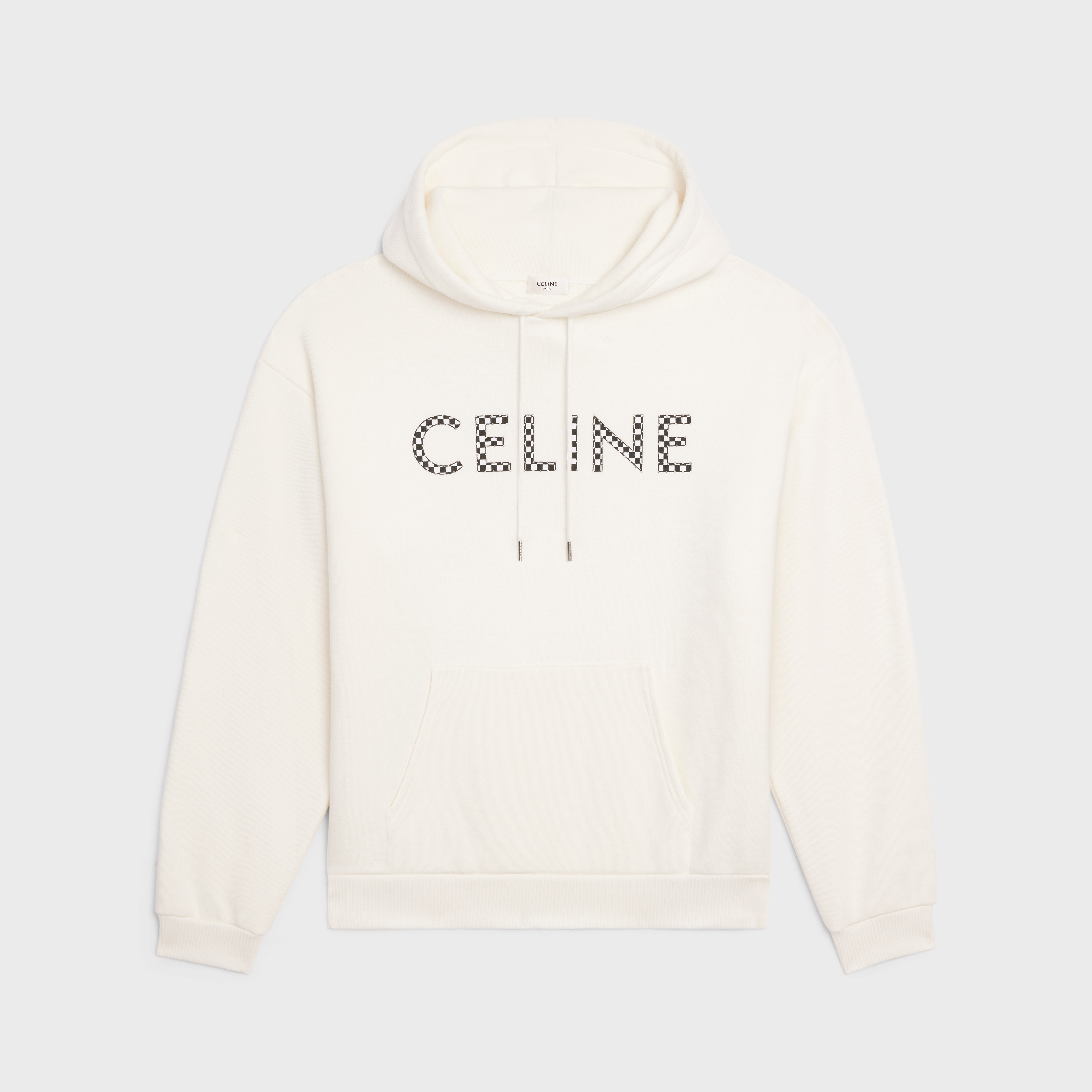 CELINE LOOSE SWEATSHIRT IN COTTON FLEECE WITH STUDS - 1