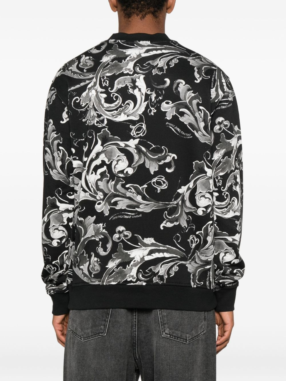 baroque-print sweatshirt - 4