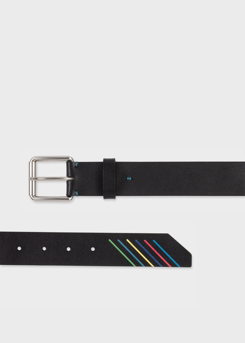 Leather 'Sports Stripe' Belt 1