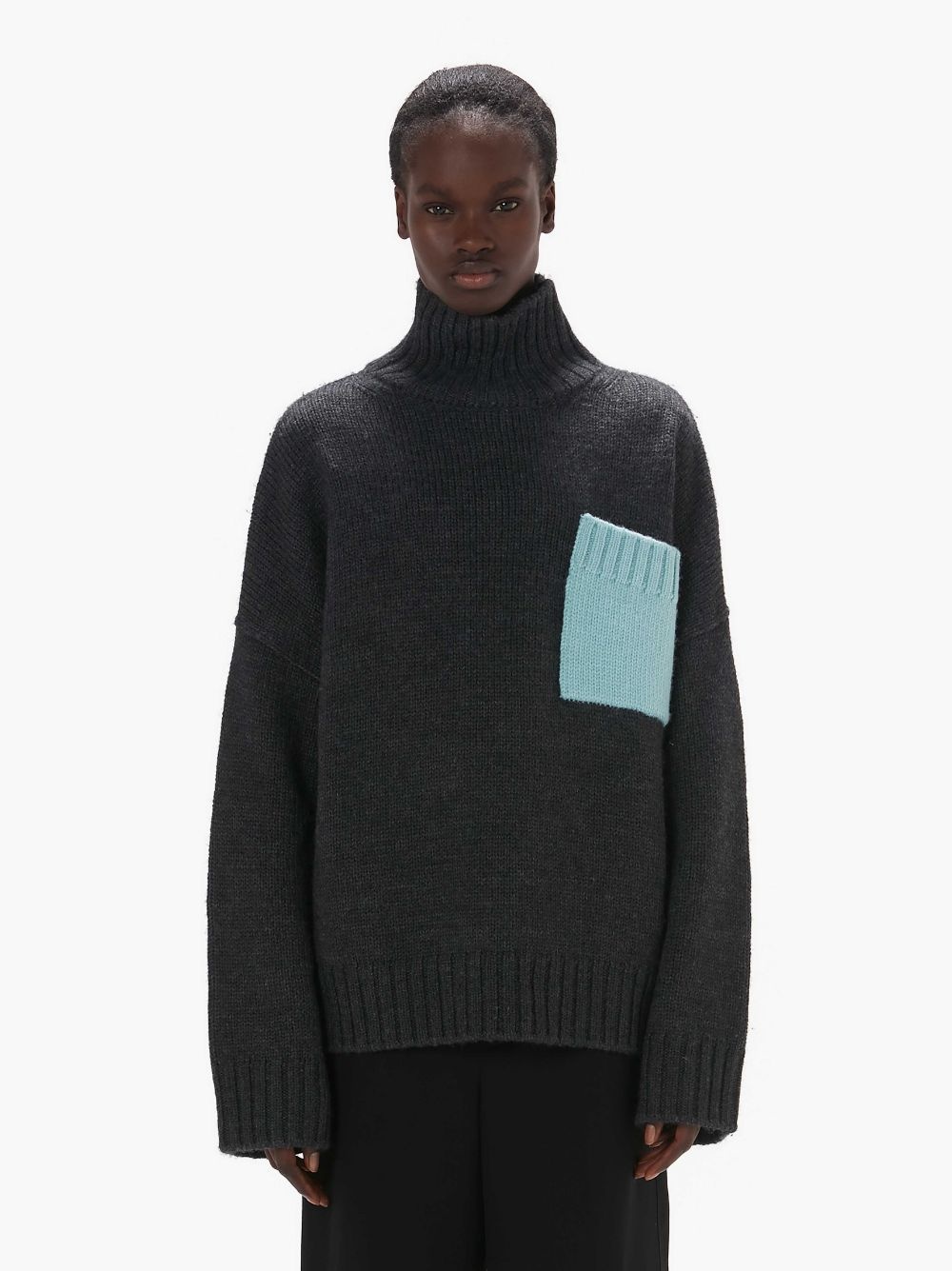 PATCH POCKET TURTLENECK SWEATER - 2