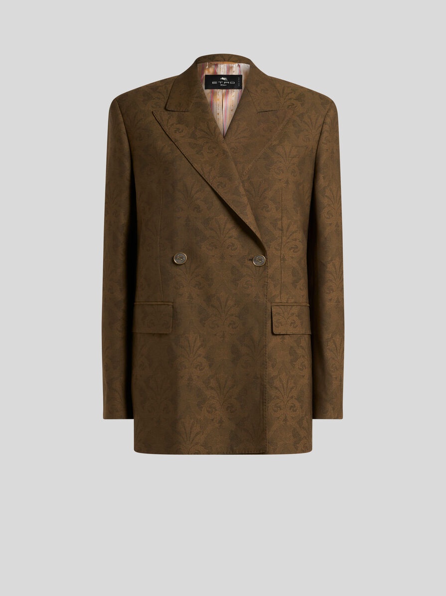 WOOL JACQUARD JACKET - 1
