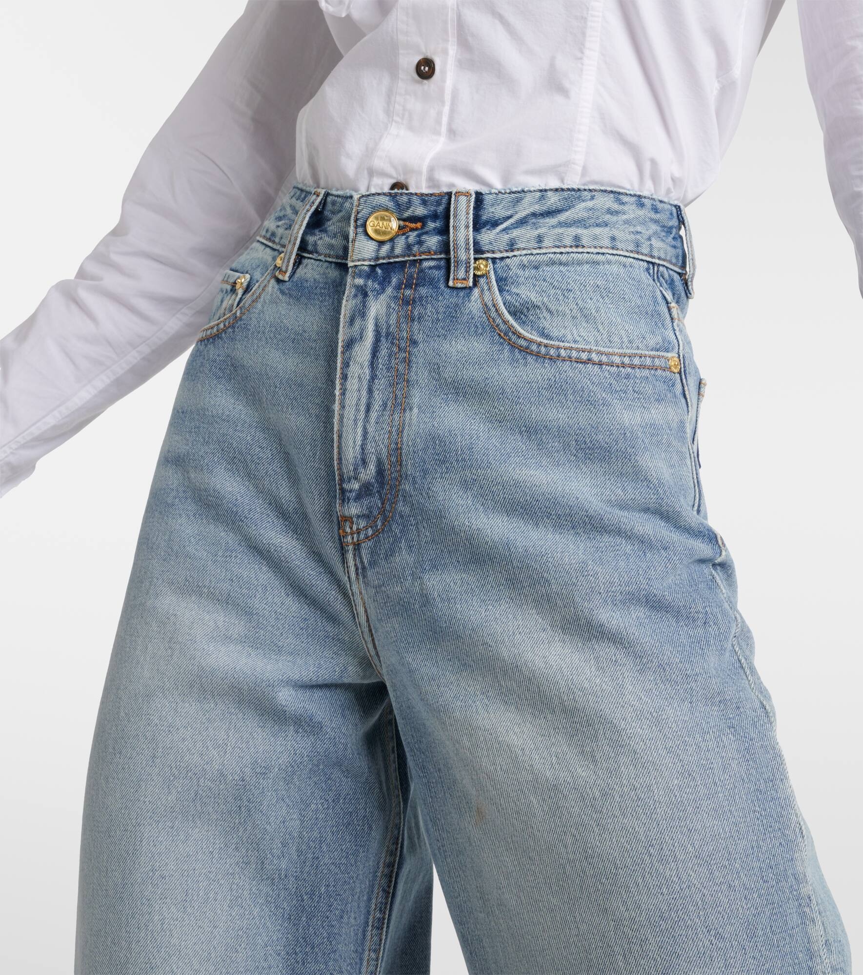 High-rise barrel-leg jeans - 4