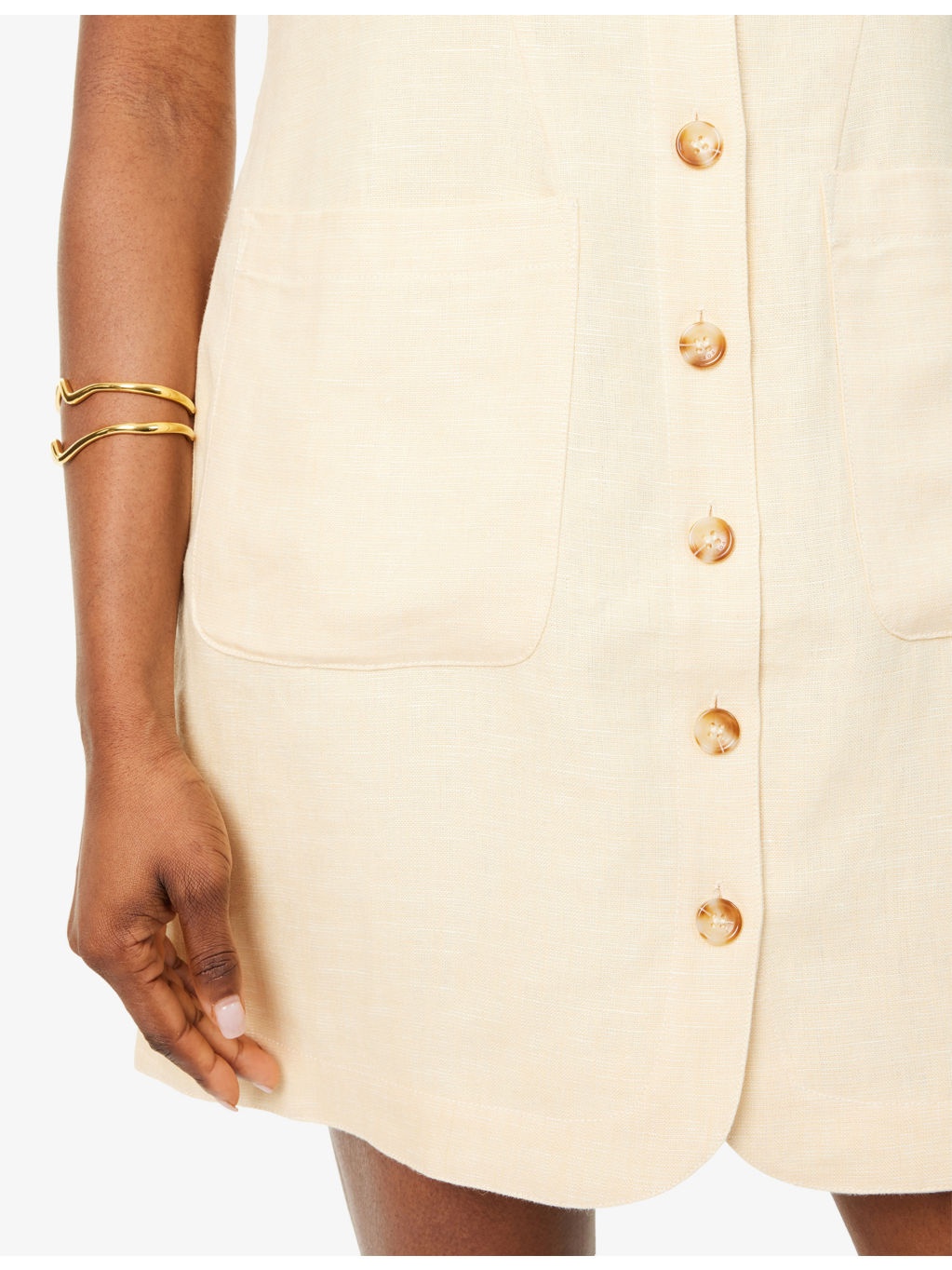 Emma Button-Down Linen Mini Dress - 5