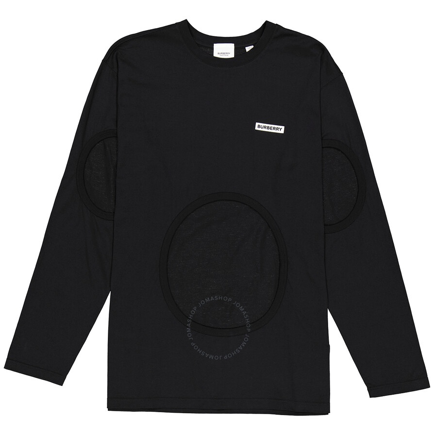 Burberry Ladies Black Cutout Swan Print Oversized Top - 4