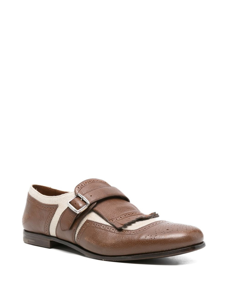 Church's kiltie-fringe buckle-strap loafers outlook
