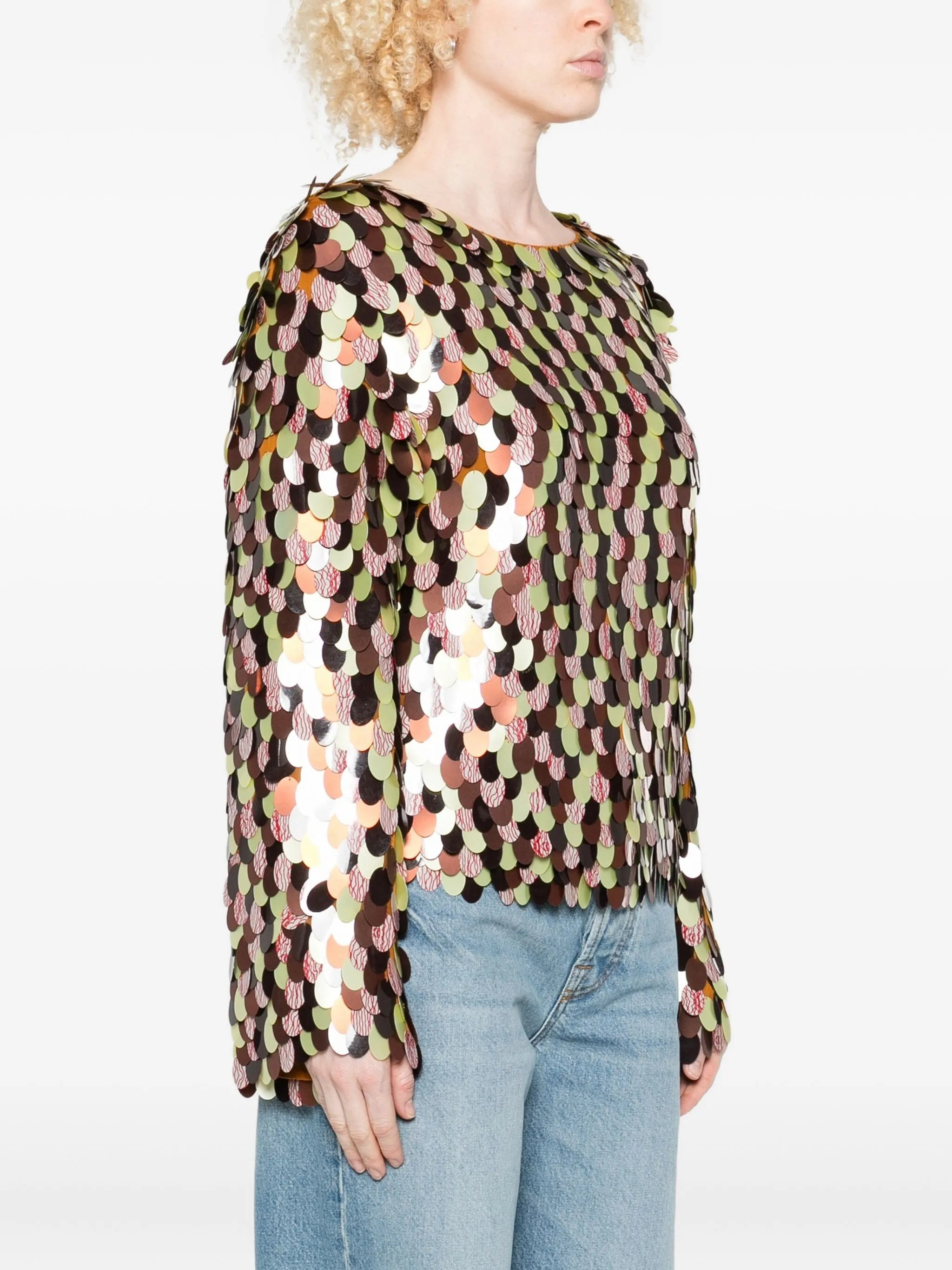 Dries Van Noten Sequin-embellished Round-neck Top - 3