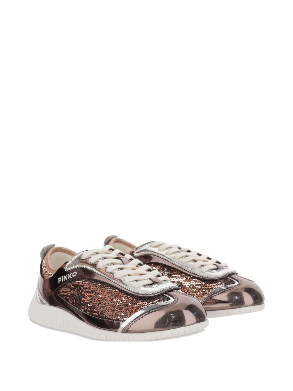 sequin-embellished low top sneakers - 2