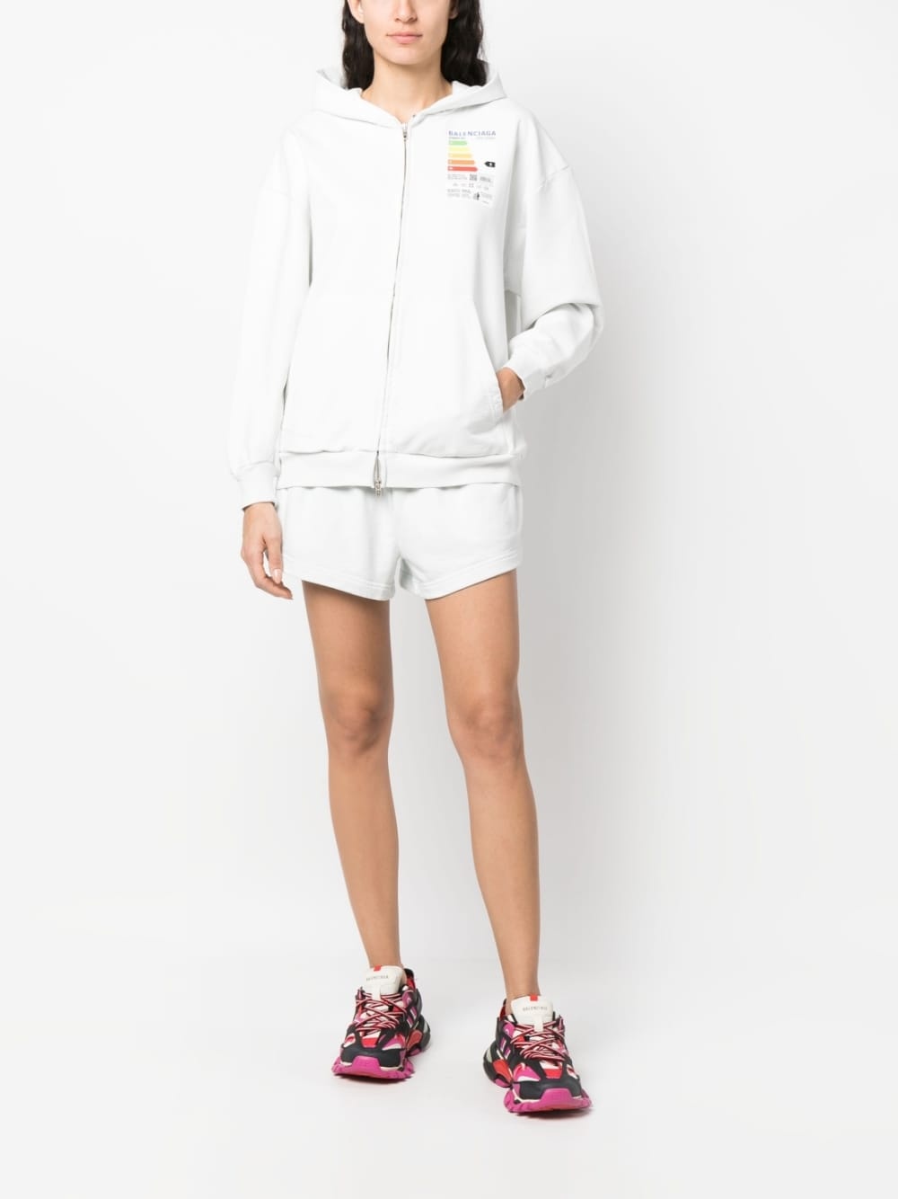 chest logo-print hoodie - 2