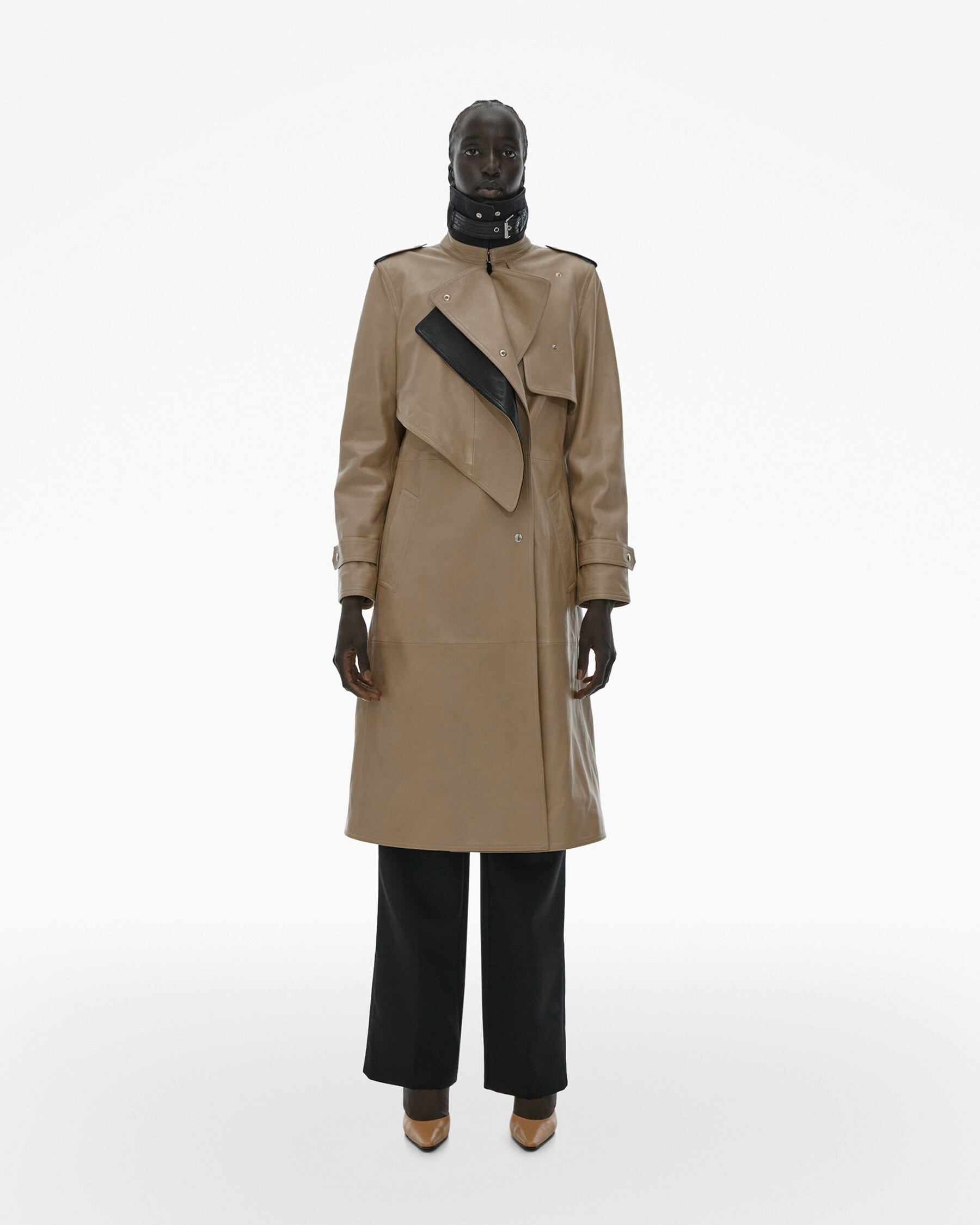 LEATHER TRENCH COAT - 3