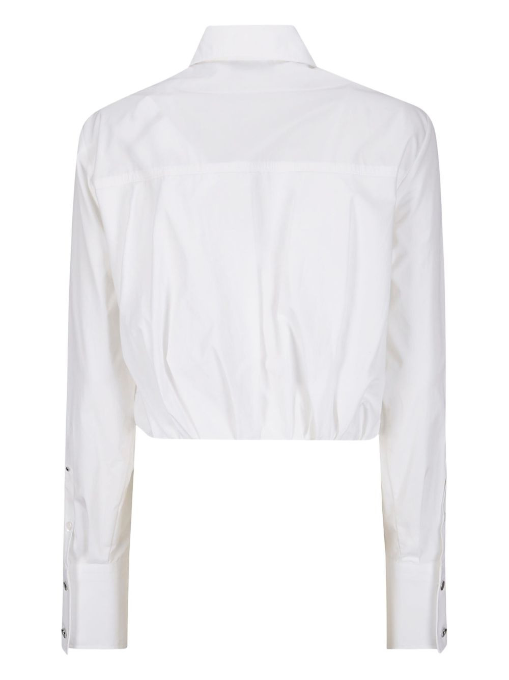 button-cuff cropped shirt - 2