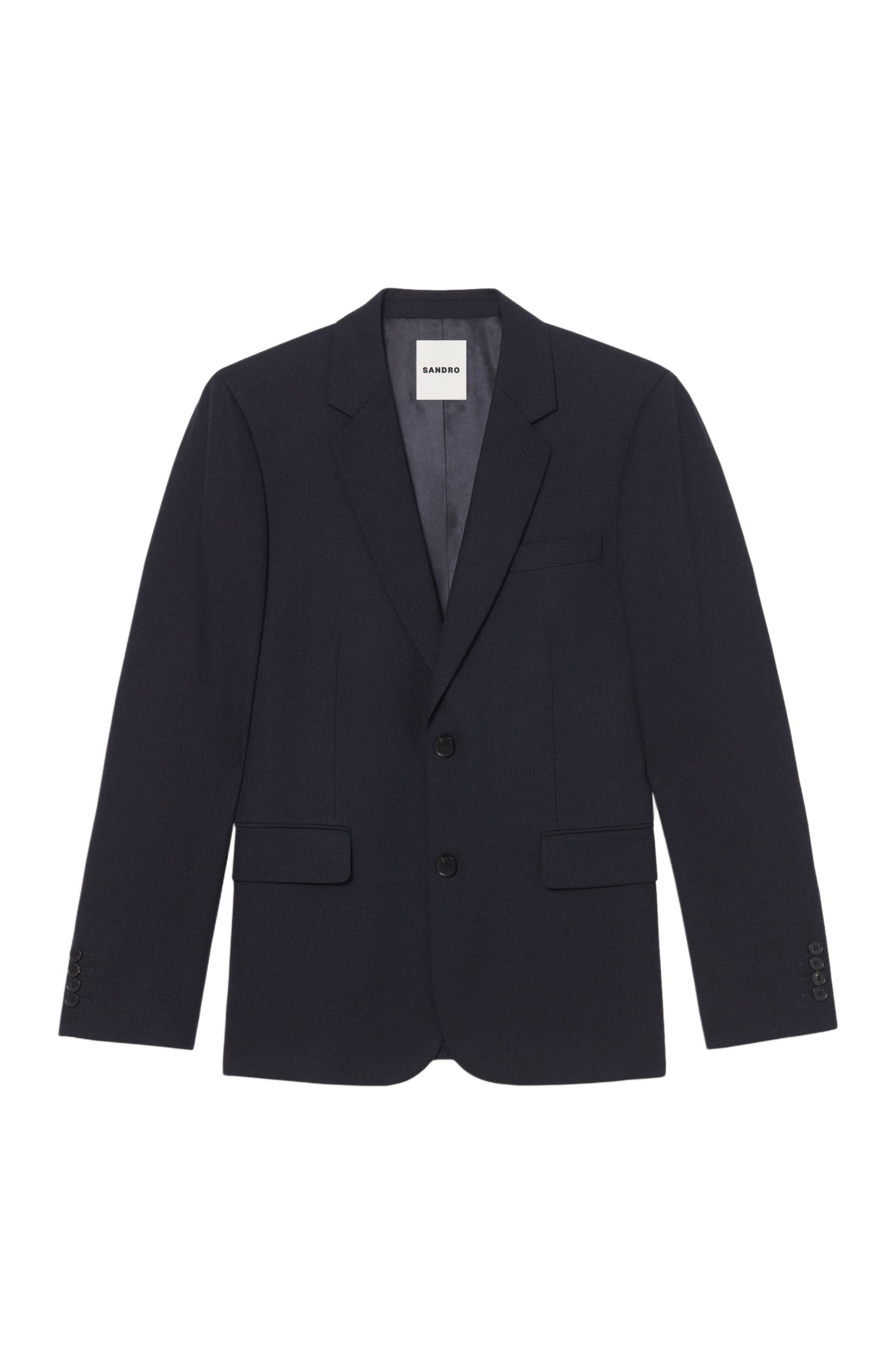 SANDRO Wool suit jacket in Navy Blue at Nordstrom - 7