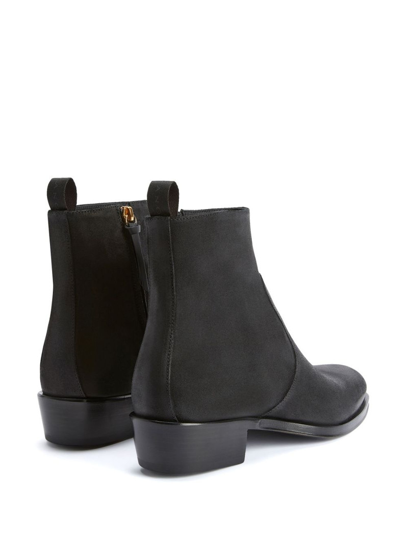 suede panelled 발목 부츠 3