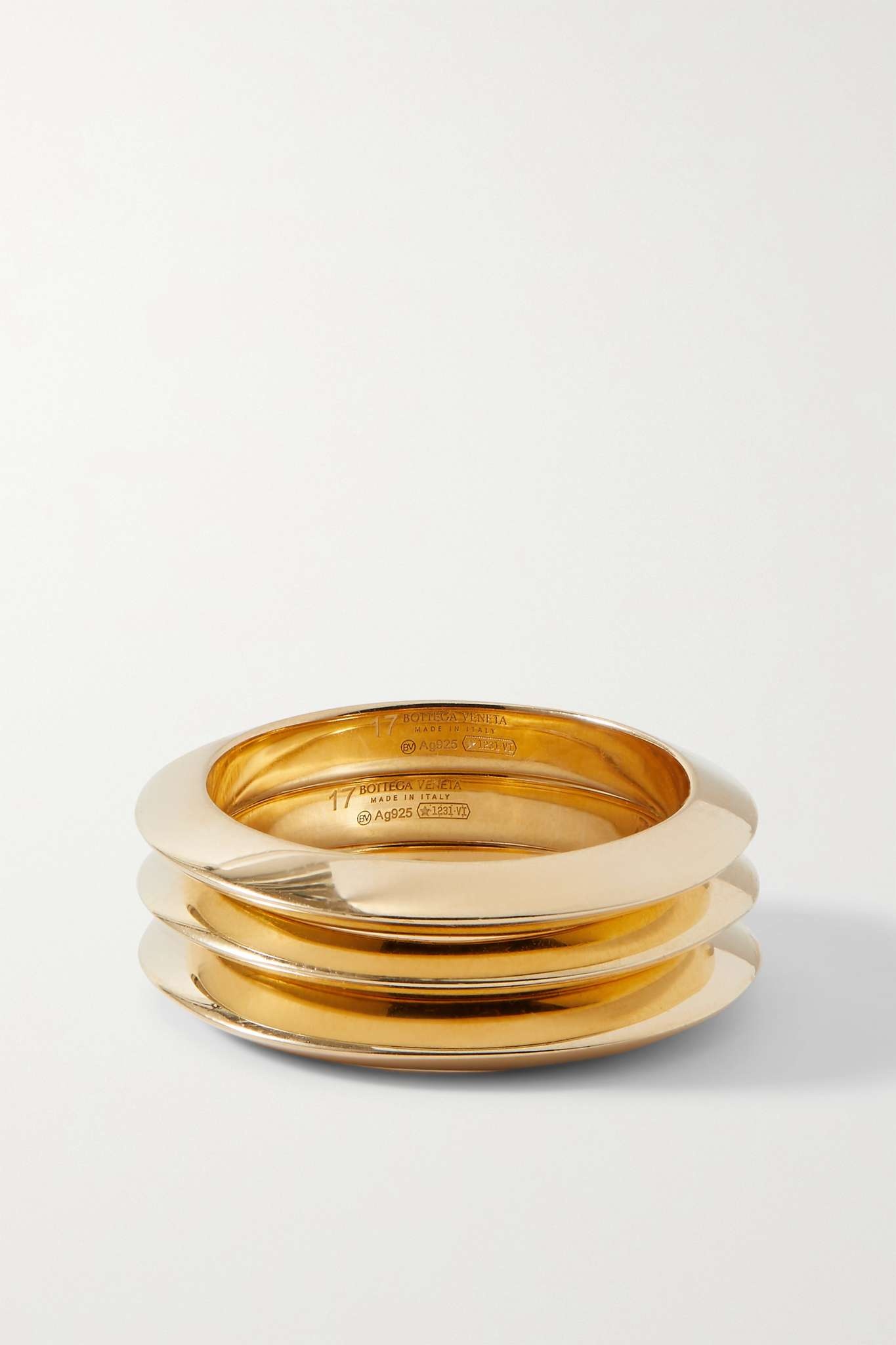 Set of three gold-plated rings - 1