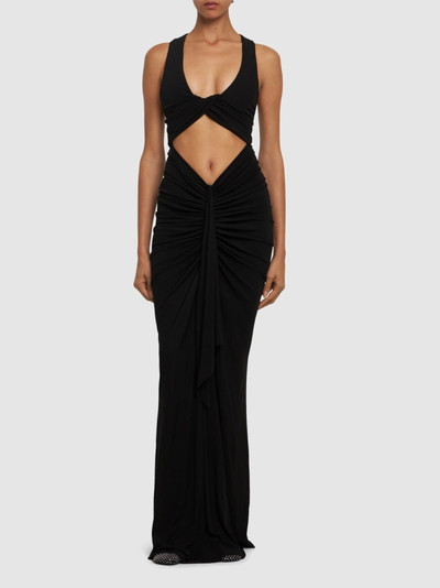 CHRISTOPHER ESBER Vivenda draped front cutout long dress outlook