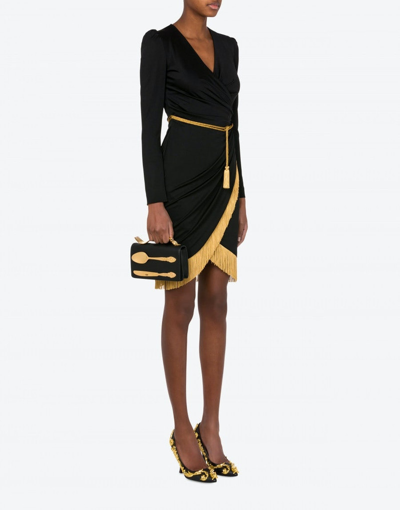 CALFSKIN CUTLERY DETAIL CLUTCH 6