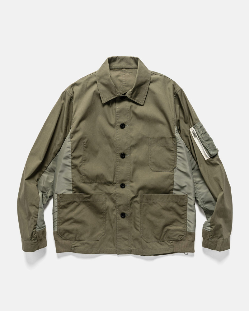Cotton Nylon Oxford Jacket Khaki 1