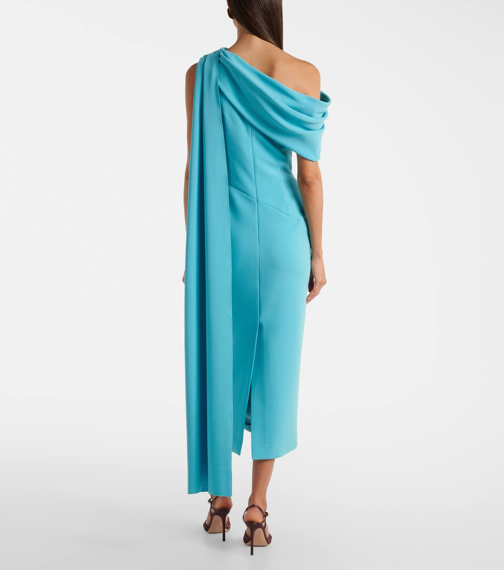Maite caped crêpe midi dress - 3