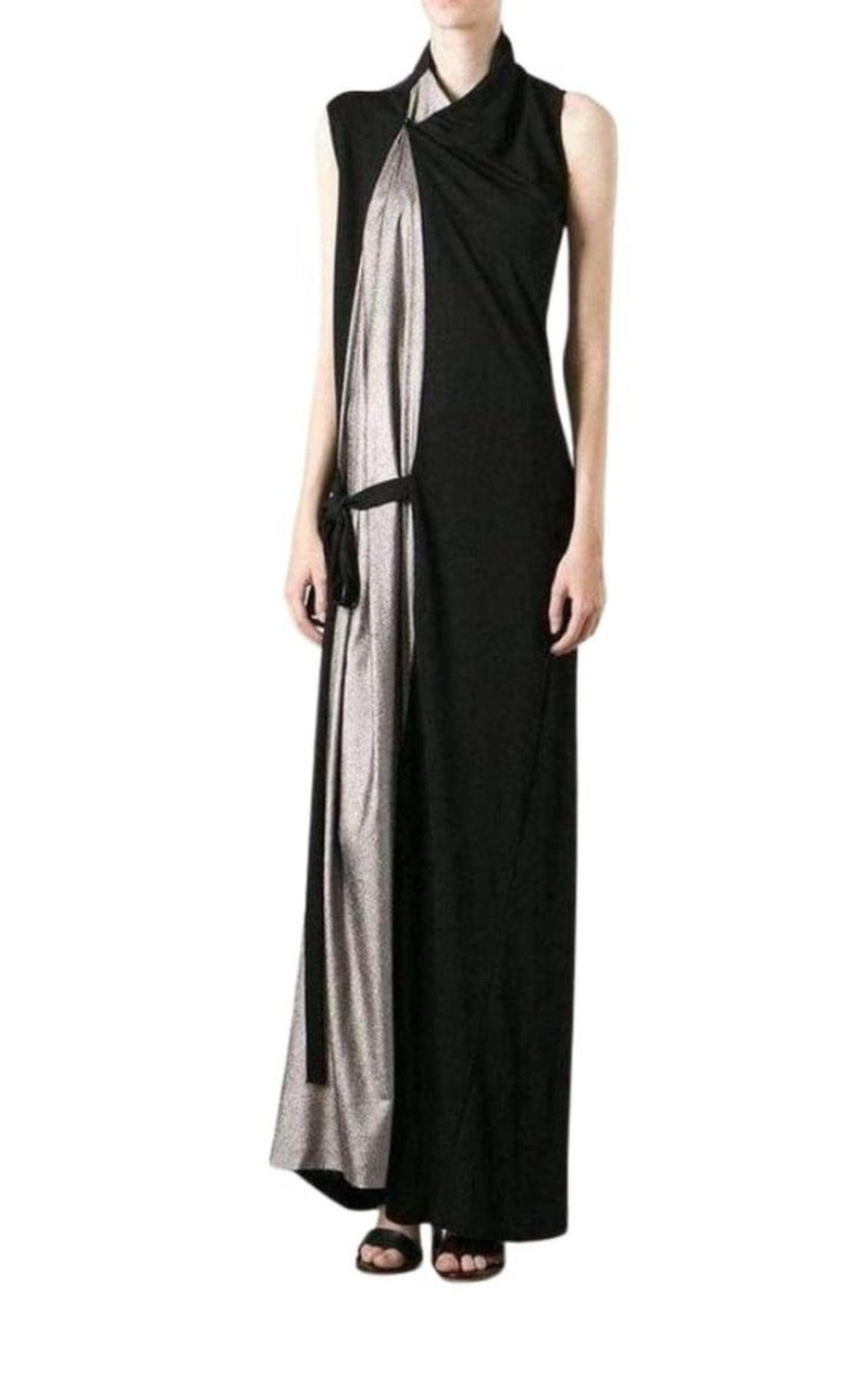 Black Metallic Maxi Dress - 4