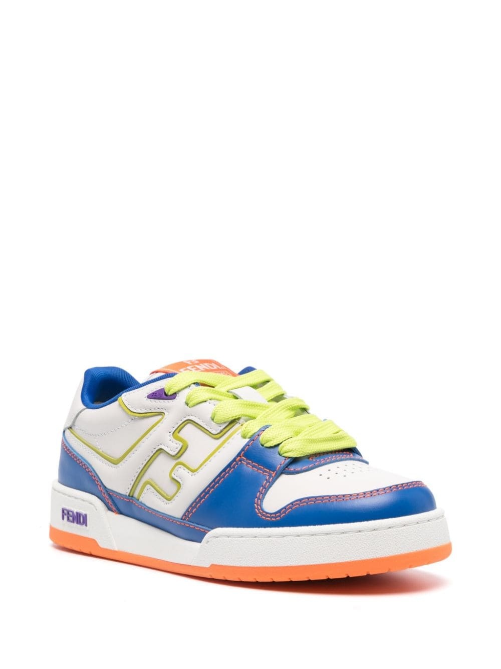 Match leather sneakers - 2