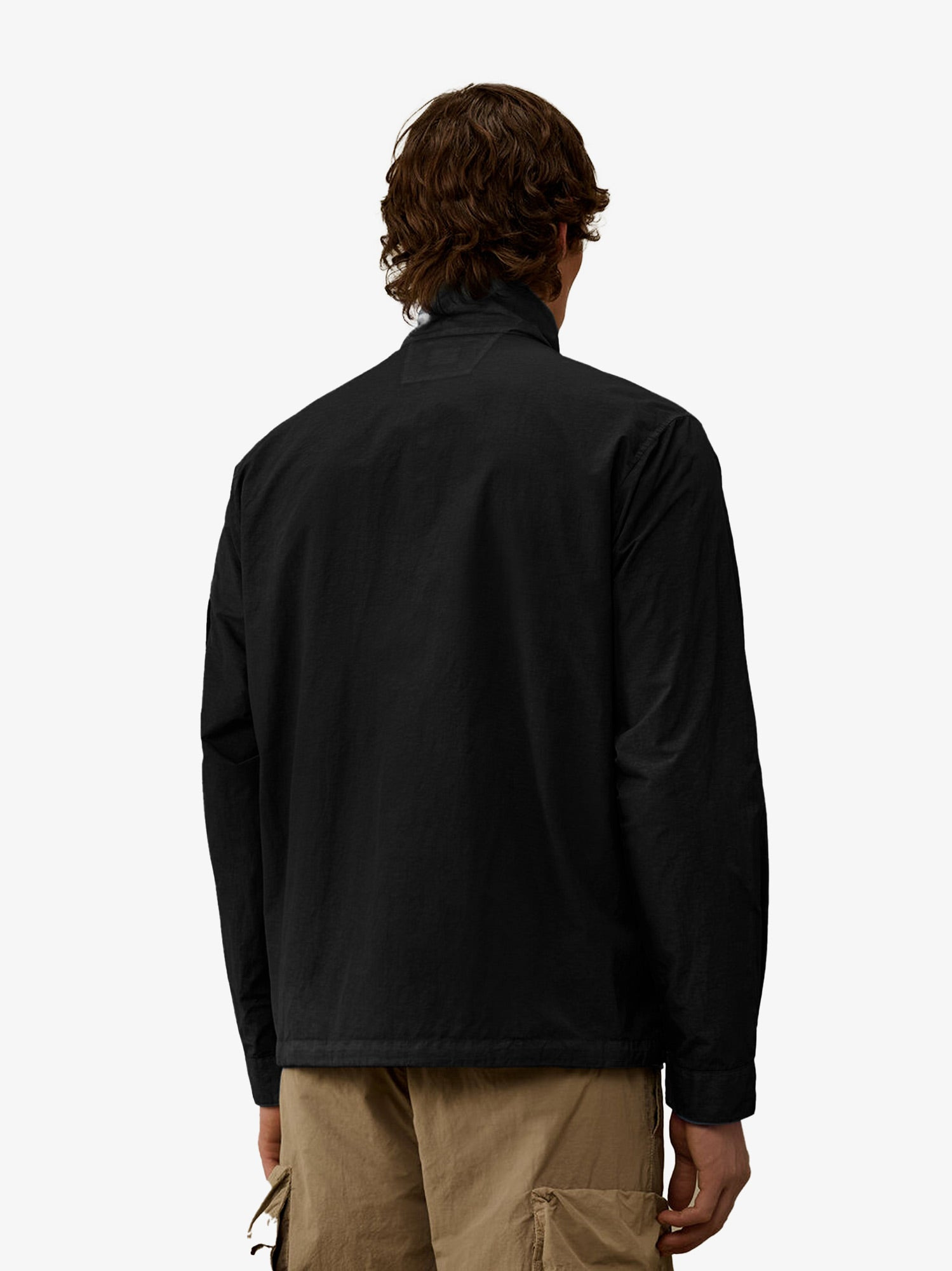 C.P.Company Men Flatt Nylon Jacket With Logo Iconic Detail - 3