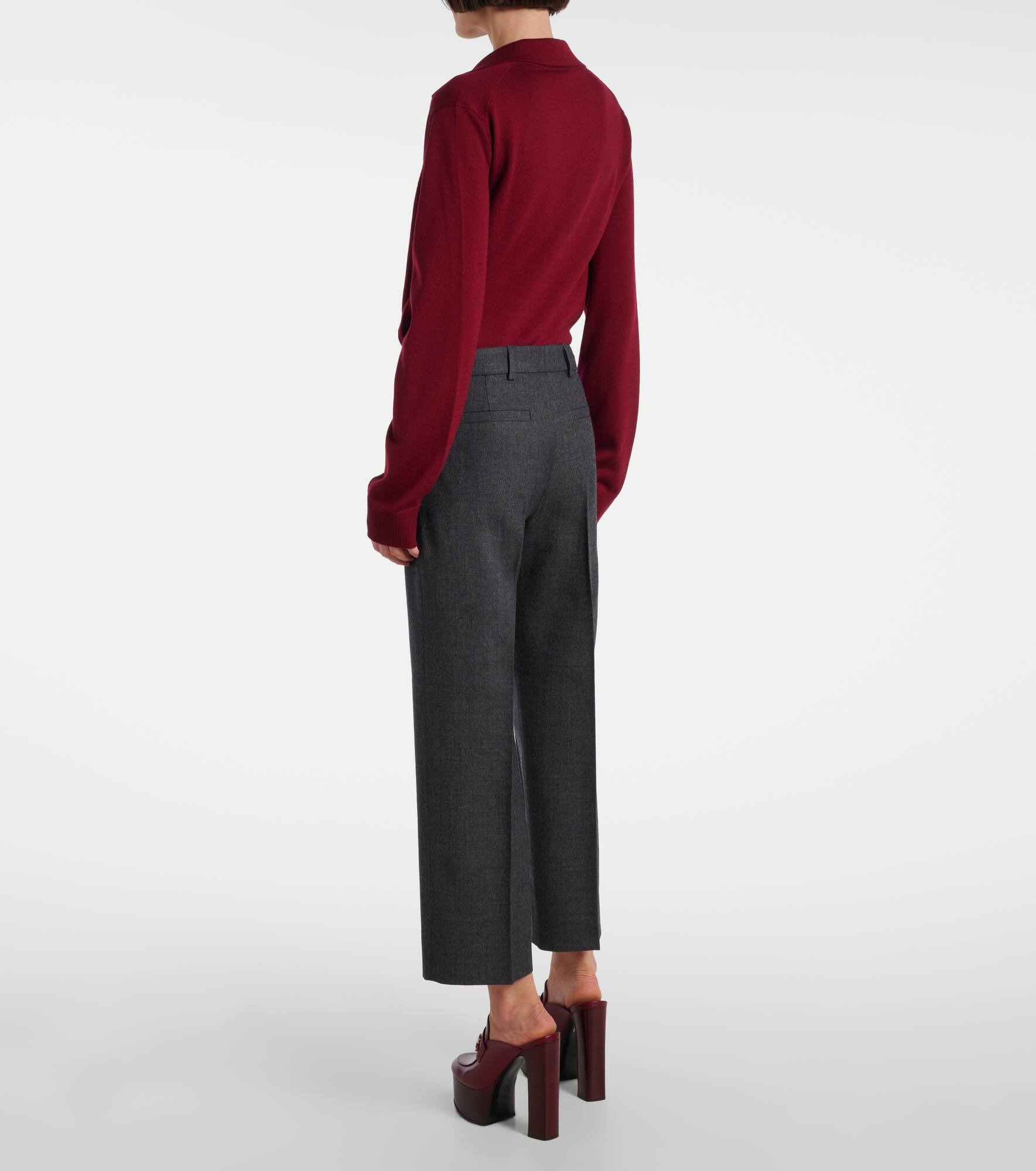 Wool straight pants - 3