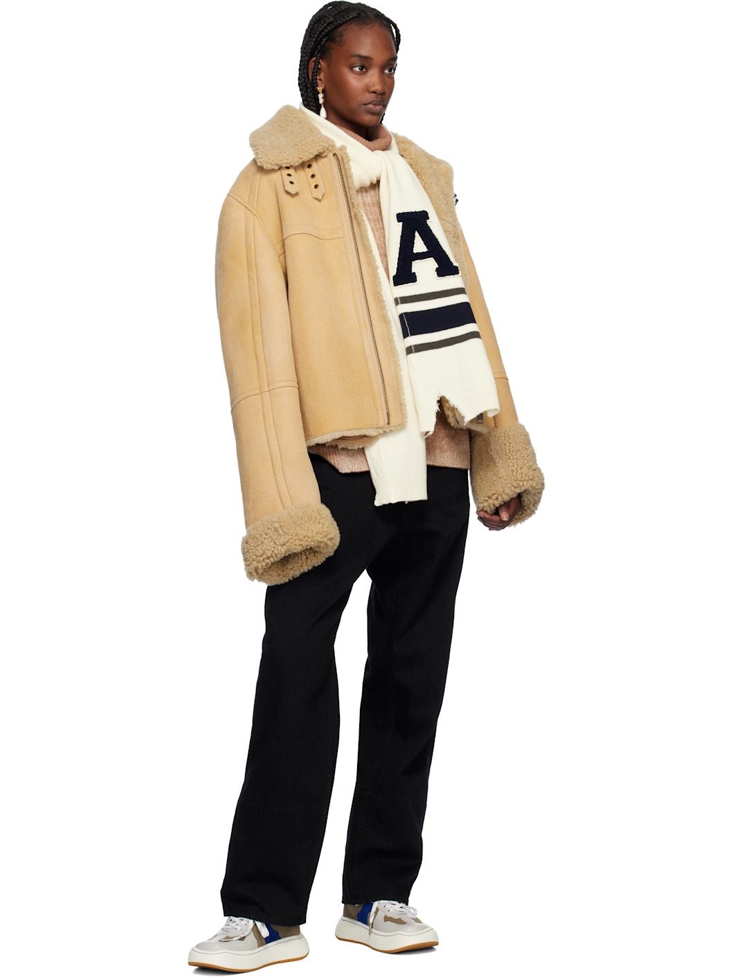 Off-White Knit Scarf - 3