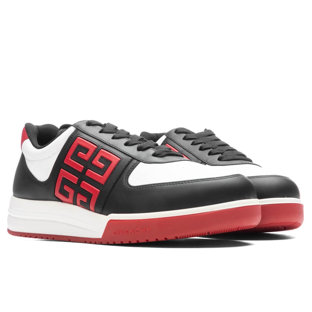 G4 LOW-TOP SNEAKERS - BLACK/WHITE/RED - 2