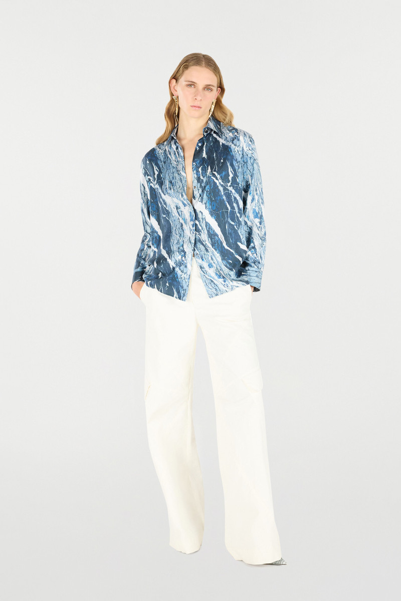 Roberto Cavalli Marble-Print Shirt outlook