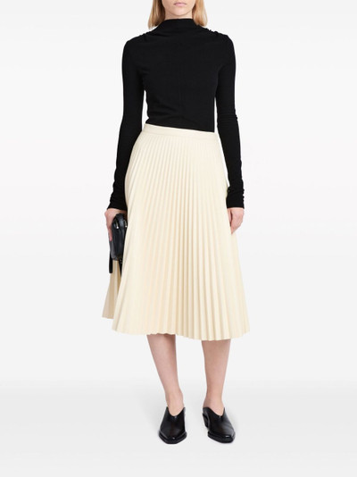 Proenza Schouler Daphne pleated faux-leather skirt outlook
