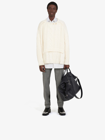 Givenchy Sweater in patchwork knit with G pin outlook