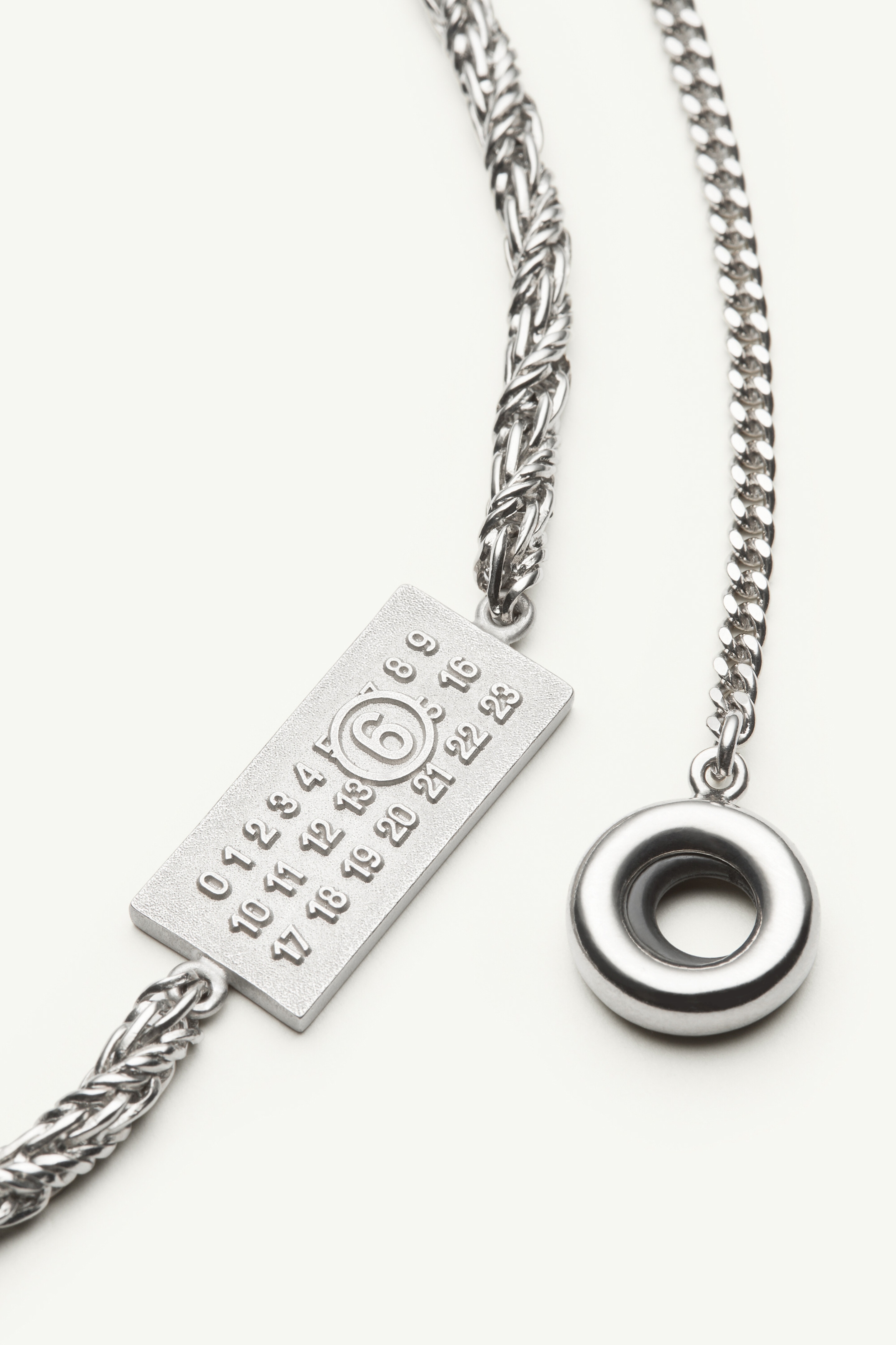 Embossed Numeric Necklace - 2