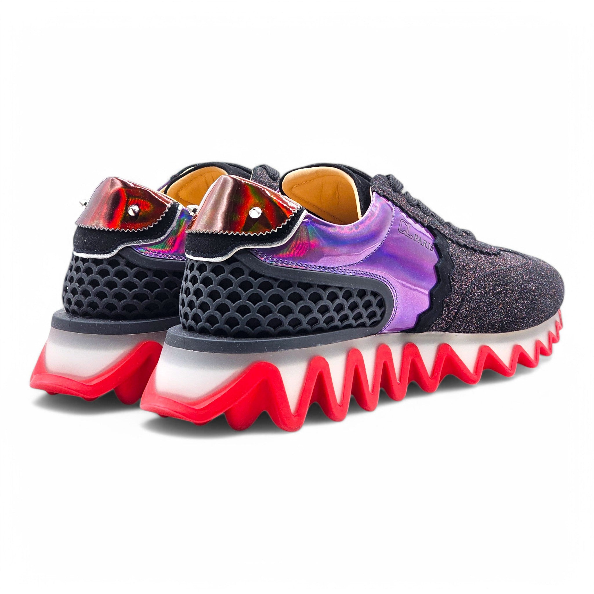 Christian Louboutin Loubishark Glitter Iridescent Sneakers - EU 43 / US 10 - 3