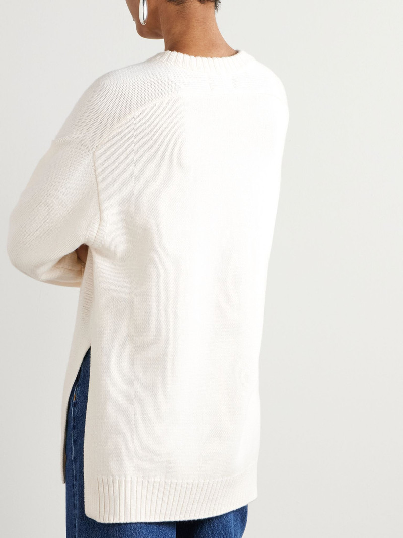 Safi merino wool and cashmere-blend sweater Ivory 4